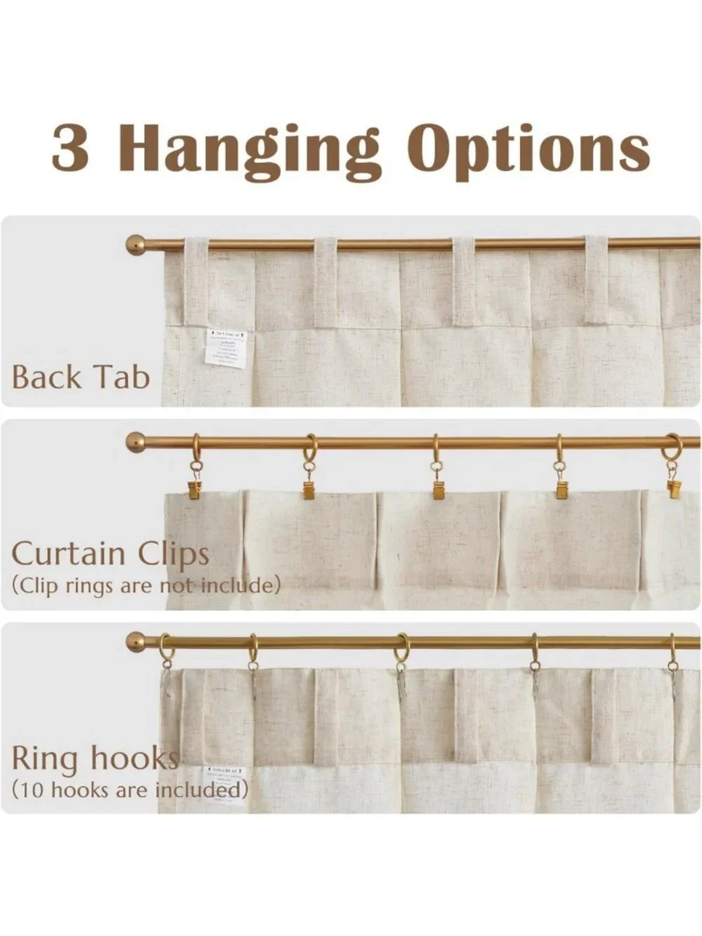 Light Filtering Linen Blend Curtains 45